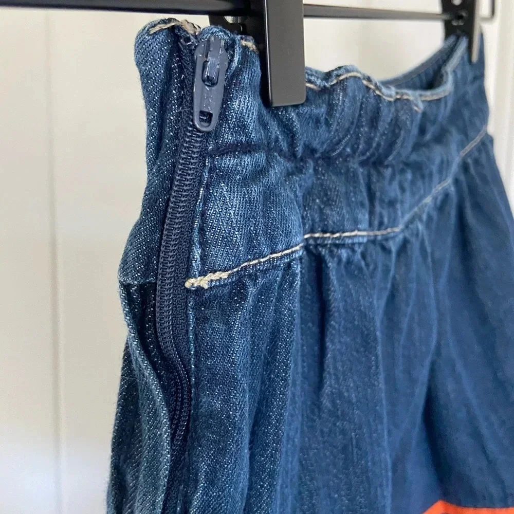 NWOT | Gymboree toddler girl’s colorful striped denim skirt — size 4‎
